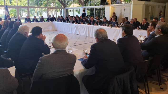 Macri encabezando el encuentro en la Quinta Presidencial de Olivos