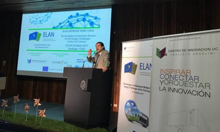 El ministro de Energa de Chile, Andrs Rebolledo, durante su exposicin el ELAN Network
