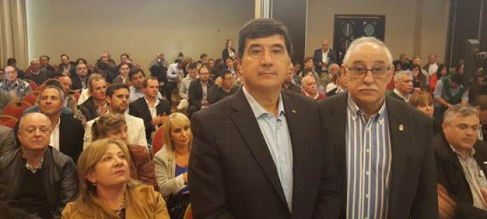El presidente de CAME, Gerardo Daz Beltrn, y el titular de APICC, Enrique Collantes