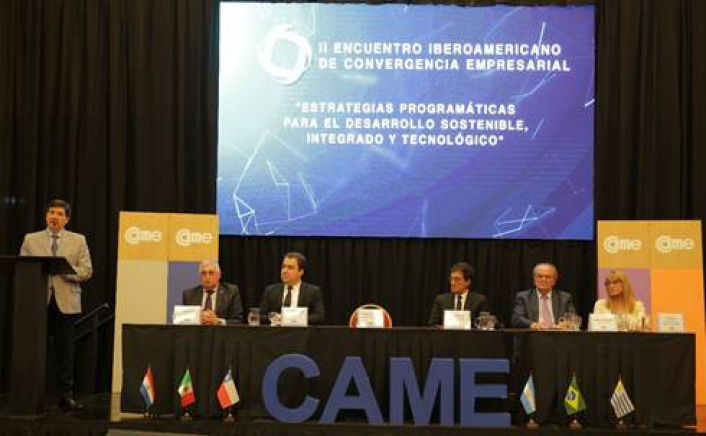 El presidente de CAME lanzando el II Encuentro Iberoamericano de Convergencia Empresarial