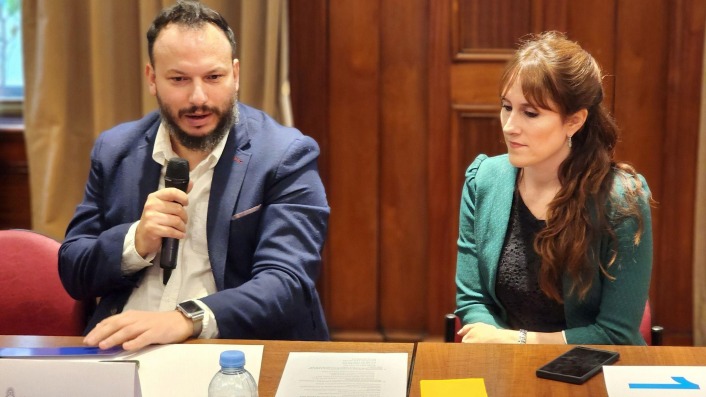 Alan Plummer y Florencia Iglesias, directores Secretara de la Pequea y Mediana Empresa, Emprendedores y Economa del Conocimiento.